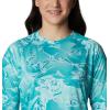 Columbia Women’s Super Tidal Tee Long Sleeve(Tropic Water Fish Frenzy Print)