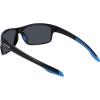 Columbia mens Burr Rectangular Sunglasses(Shiny Black & Blue/Blue Mirror)