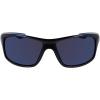 Columbia mens Burr Rectangular Sunglasses(Shiny Black & Blue/Blue Mirror)