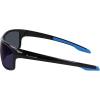 Columbia mens Burr Rectangular Sunglasses(Shiny Black & Blue/Blue Mirror)