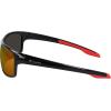 Columbia mens Burr Rectangular Sunglasses(Shiny Black & Red/Orange Revo)