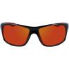 Columbia mens Burr Rectangular Sunglasses(Shiny Black & Red/Orange Revo)