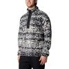 Columbia mens Helvetia Ii Printed Half Snap Fleece(Black Stippled Stripe)