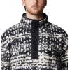 Columbia mens Helvetia Ii Printed Half Snap Fleece(Black Stippled Stripe)