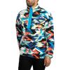 Columbia mens Helvetia Ii Printed Half Snap Fleece(Compass Blue Reflections)