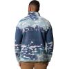 Columbia mens Helvetia Ii Printed Half Snap Fleece(Crushed Blue Sisters)