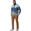 Columbia mens Helvetia Ii Printed Half Snap Fleece(Crushed Blue Sisters)