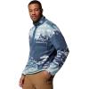 Columbia mens Helvetia Ii Printed Half Snap Fleece(Crushed Blue Sisters)