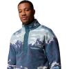Columbia mens Helvetia Ii Printed Half Snap Fleece(Crushed Blue Sisters)