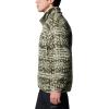 Columbia mens Helvetia Ii Printed Half Snap Fleece(Greenscape Stippled Stripe)
