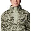 Columbia mens Helvetia Ii Printed Half Snap Fleece(Greenscape Stippled Stripe)