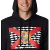 Columbia mens Pfg Fish Flag II Hoodie(Black/Red Spark Fl)
