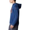 Columbia mens Pfg Fish Flag II Hoodie(Carbon/Island Orange Trout Flies)