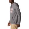 Columbia mens Pfg Fish Flag II Hoodie(City Grey/Sorbet Usa)