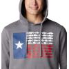 Columbia mens Pfg Fish Flag II Hoodie(City Grey/White Tx)