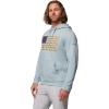 Columbia mens Pfg Fish Flag II Hoodie(Crushed Blue/White Usa)