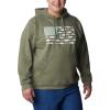 Columbia mens Pfg Fish Flag II Hoodie(Cypress/White Bass Lures)