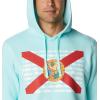 Columbia mens Pfg Fish Flag II Hoodie(Gulf Stream/Florida)