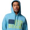 Columbia mens Pfg Fish Flag II Hoodie(Vintage Blue/Collegiate Navy Usa)