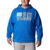Columbia mens Pfg Fish Flag II Hoodie(Vivid Blue/Cocoa Butter Mid Atlantic)