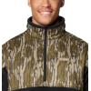 Columbia mens Phg Fleece Overlay II 1/4 Zip(Black/Mossy Oak Bottomland)