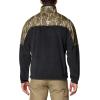 Columbia mens Phg Fleece Overlay II 1/4 Zip(Black/Mossy Oak Bottomland)