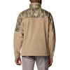 Columbia mens Phg Fleece Overlay II 1/4 Zip(Flax/Mossy Oak Bottomland)