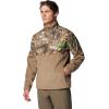 Columbia mens Phg Fleece Overlay II 1/4 Zip(Flax/Realtree Edge)