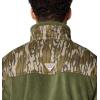 Columbia mens Phg Fleece Overlay II 1/4 Zip(Surplus Green/Mossy Oak Bottomland)