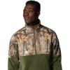 Columbia mens Phg Fleece Overlay II 1/4 Zip(Surplus Green/Realtree Edge)