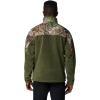 Columbia mens Phg Fleece Overlay II 1/4 Zip(Surplus Green/Realtree Edge)