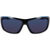 Columbia mens Utilizer Wrap Sunglasses(Shiny Black & Blue/Blue Mirror)
