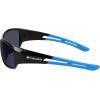 Columbia mens Utilizer Wrap Sunglasses(Shiny Black & Blue/Blue Mirror)