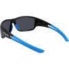 Columbia mens Utilizer Wrap Sunglasses(Shiny Black & Blue/Blue Mirror)