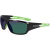 Columbia mens Utilizer Wrap Sunglasses(Shiny Black & Green/Green Mirror)