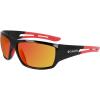 Columbia mens Utilizer Wrap Sunglasses(Shiny Black & Red/Red Revo)
