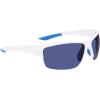 Columbia mens Wingard Rectangular Sunglasses(Shiny White & Blue/Blue Mirror)