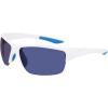 Columbia mens Wingard Rectangular Sunglasses(Shiny White & Blue/Blue Mirror)