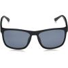 Columbia unisex-adult Boulder Ridge Rectangular Sunglasses(Matte Black/Smoke Polarized)