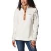 Columbia womens Benton Springs 1/2 Snap Pullover(Chalk/Chalk/Camel Brown)