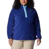 Columbia womens Benton Springs 1/2 Snap Pullover(Dark Sapphire/Vista Blue)