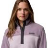 Columbia womens Benton Springs 1/2 Snap Pullover(Lavender Pearl/Shale Purple/Shark)