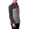 Columbia womens Benton Springs 1/2 Snap Pullover(Light Grey Heather/Shark)