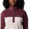 Columbia womens Benton Springs 1/2 Snap Pullover(Malbec/Mineral Pink)