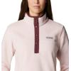Columbia womens Benton Springs 1/2 Snap Pullover(Mineral Pink/Malbec)