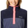 Columbia womens Benton Springs 1/2 Snap Pullover(Nocturnal/Dark Nocturnal/Camellia Rose)