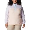Columbia womens Benton Springs 1/2 Snap Pullover(Peach Blossom/Purple Tint/Spring Blue)