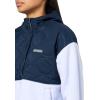 Columbia womens Cloud Point Hooded Fleece(Snowdrift/Collegiate Navy)
