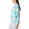 Columbia womens Super Tidal Tee Long Sleeve(Blue Macaw Philo Palms)