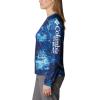 Columbia womens Super Tidal Tee Long Sleeve(Blue Macaw Realtree Horizon)